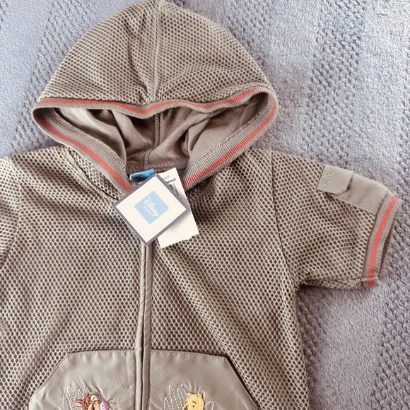 Vintage Disney Baby 9-12 Months - Pooh /Tigger Mesh Zip Hoodie/Jacket - Picture 6 of 9